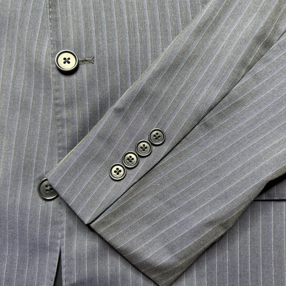 Brooks Brothers Blazer 40L Tessuto Marzotto Wool Regent Fit Black w/ Blue Stripe